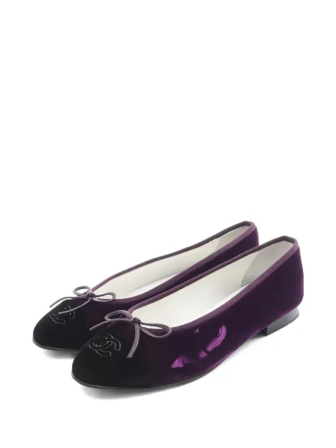 CHANEL Pre-Owned 1986-1988 logo ballet flats