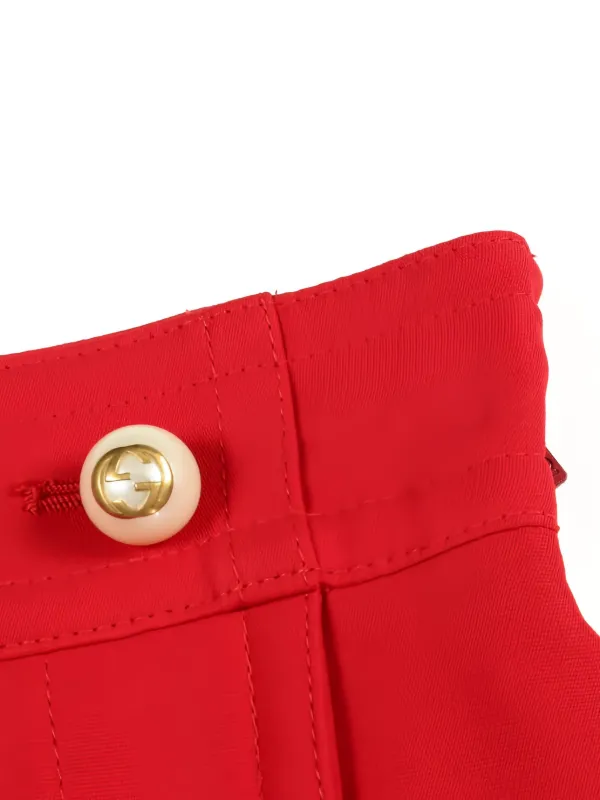 Gucci Pre-Owned 2010s Pearl Buttons Mini Skirt | Red | FARFETCH CA