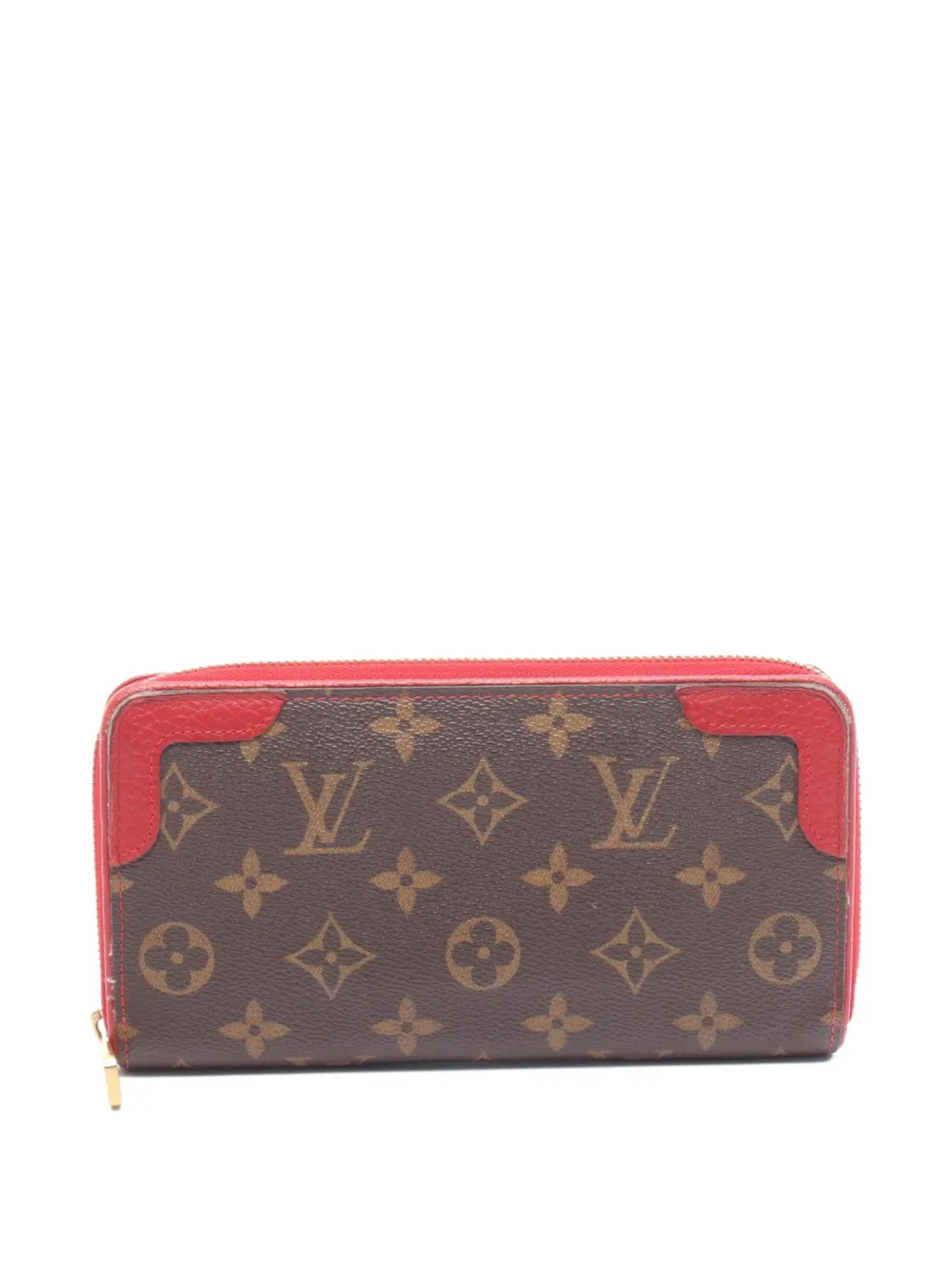 Louis Vuitton Pre-Owned Portafoglio Retiro Monogram Cerise con zip 2017 - Marrone