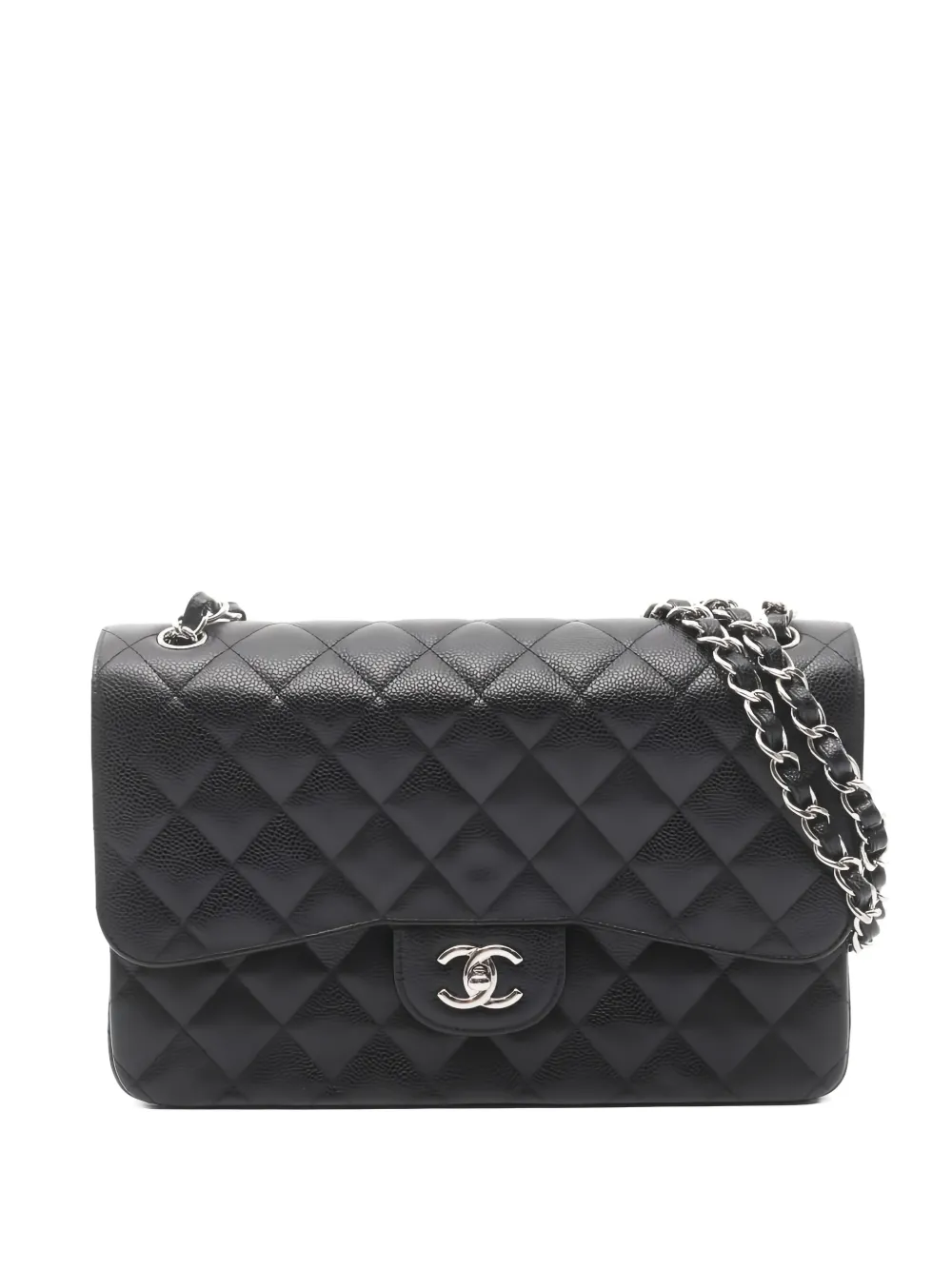 CHANEL Pre-Owned 2014-2015 30 Classic Large Double Flap chain shoulder bag - Nero