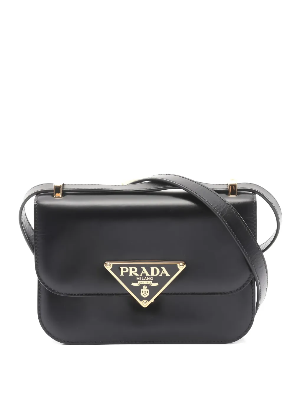 Prada Pre-Owned 2010s Emblèm leather shoulder bag - Nero