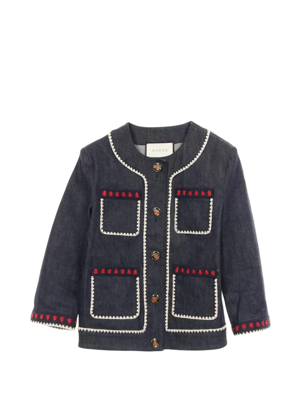 Gucci Pre-Owned pockets denim Jacket - Blu