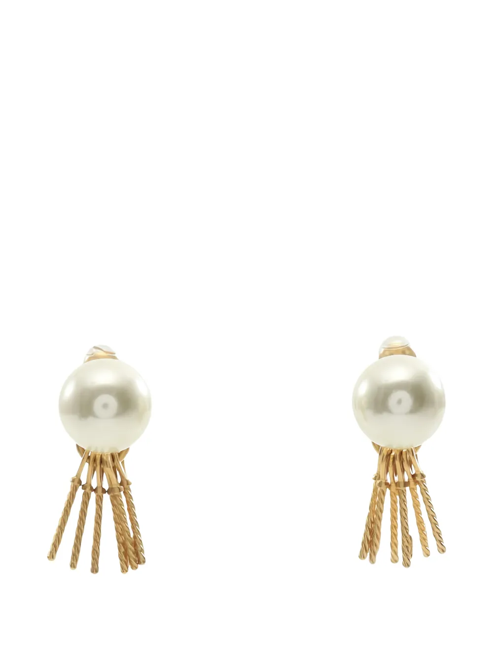 Christian Dior Pre-Owned 10s J'Adior key-detail earrings - Bianco