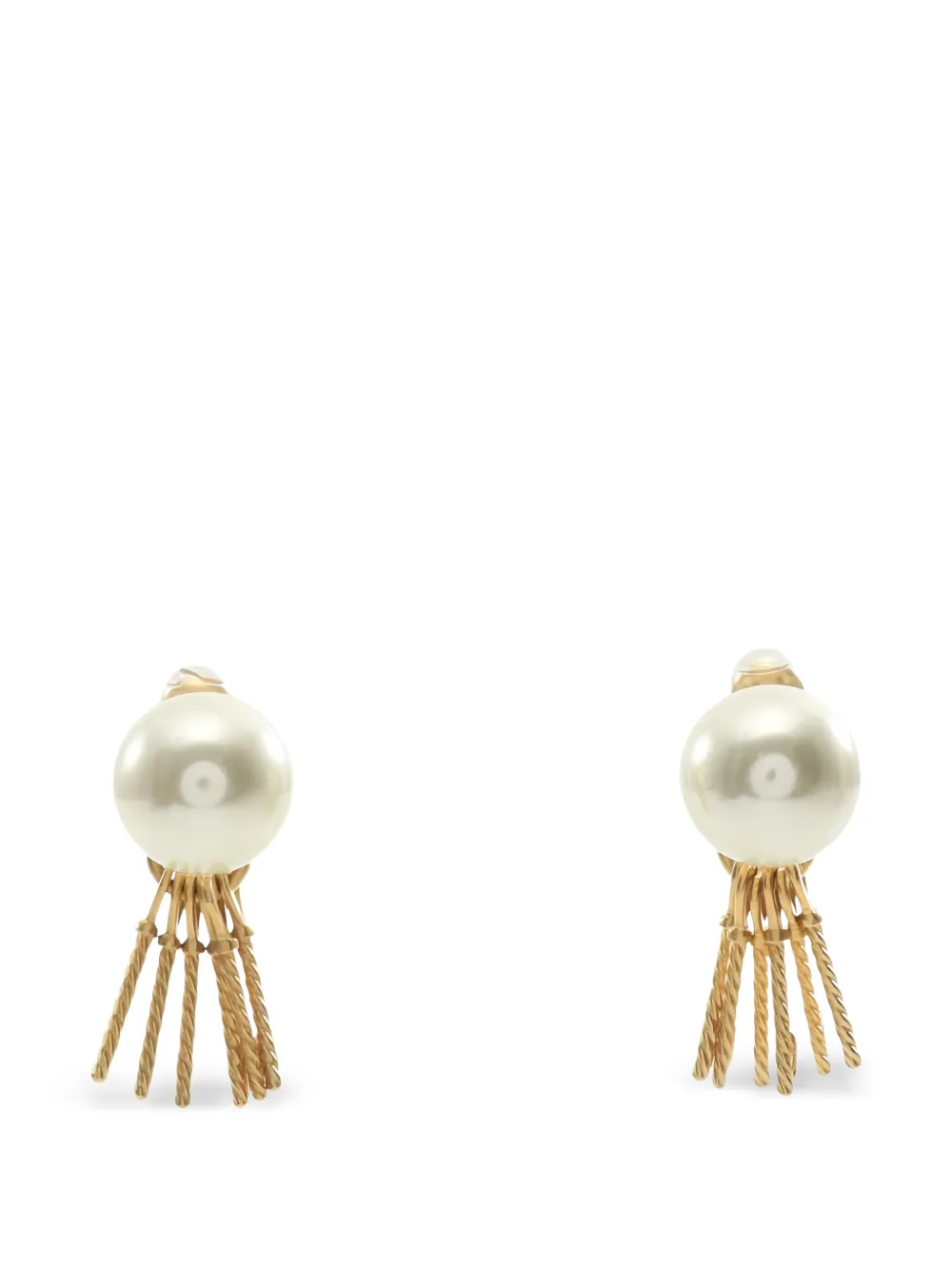 Christian Dior Pre-Owned 10s J'Adior key-detail earrings - Bianco