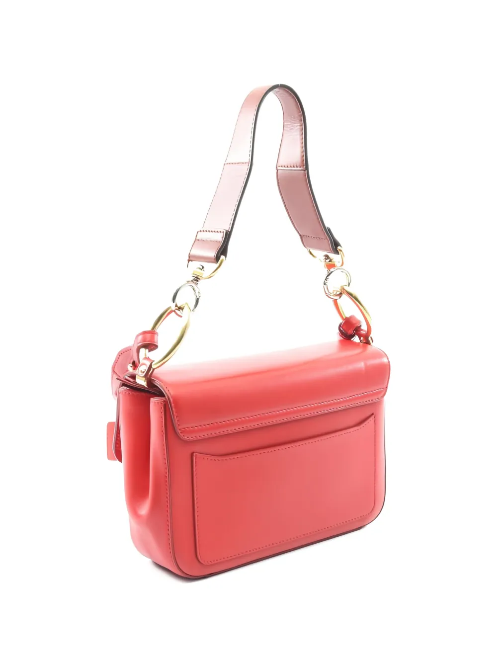 Chloé Pre-owned 10s Small Double Carry Leather Shoulder Bag - Red 