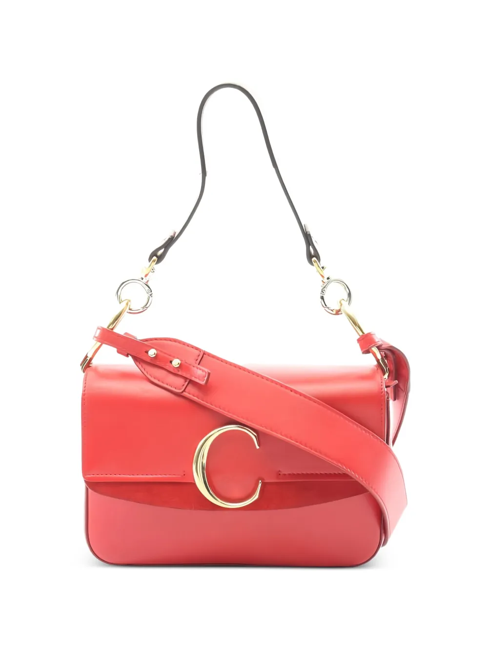 Chloé Pre-Owned 10s small Double Carry leather shoulder bag - Rosso