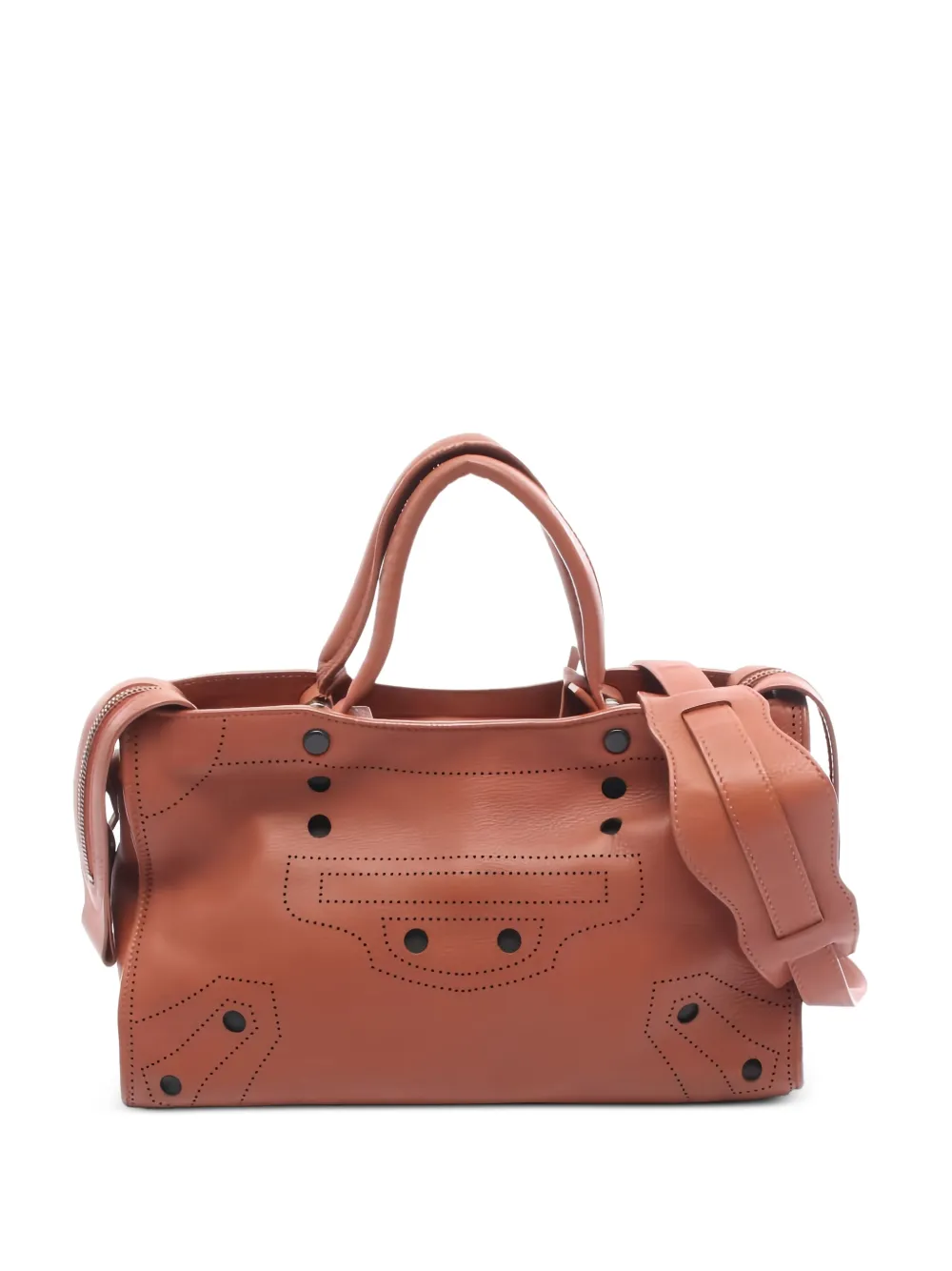 Balenciaga Pre-Owned 10s S Blackout City tote bag - Marrone