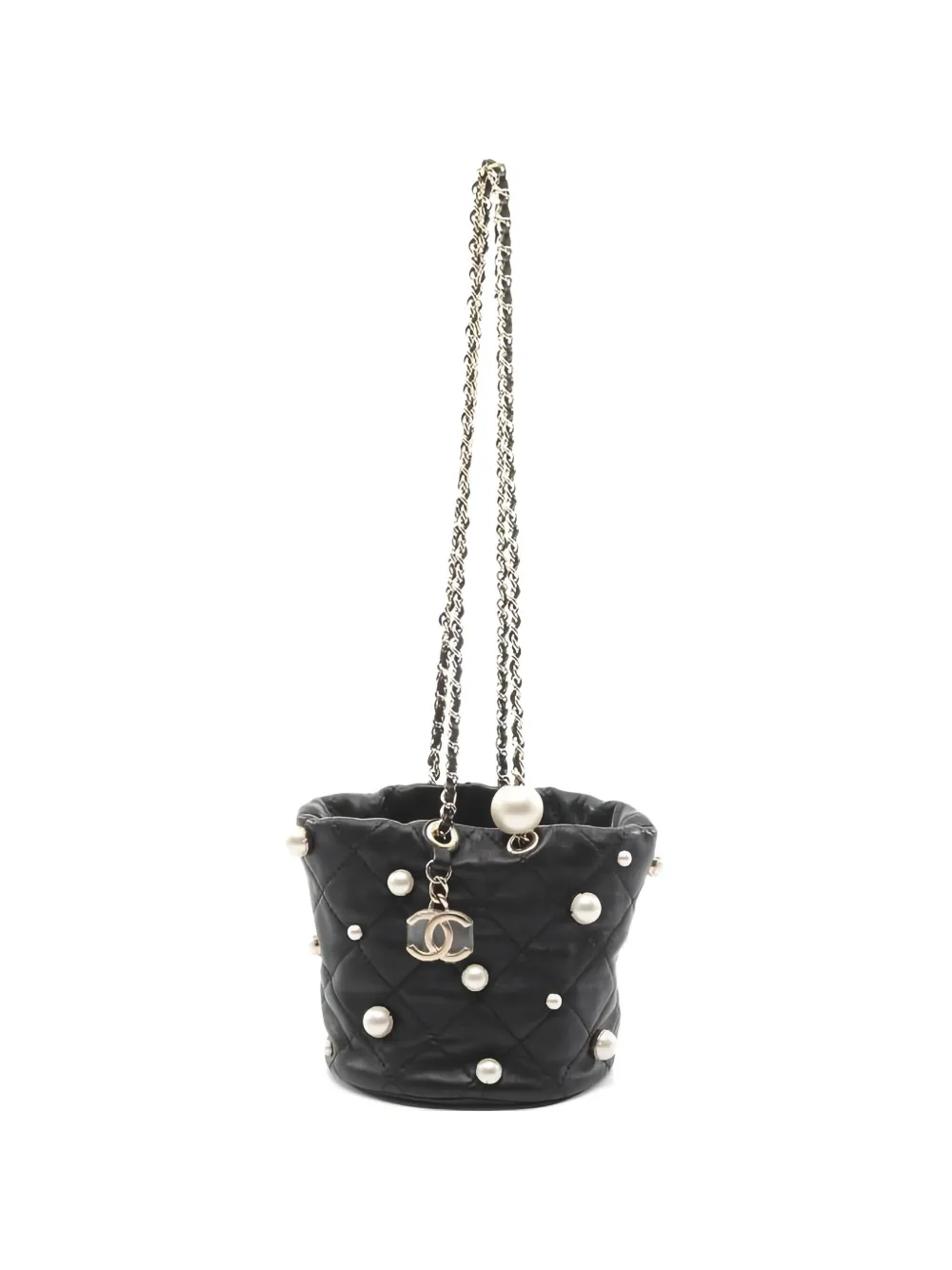 CHANEL Pre-Owned Borsa a spalla Coco Mark con catena 2021-2022 - Nero