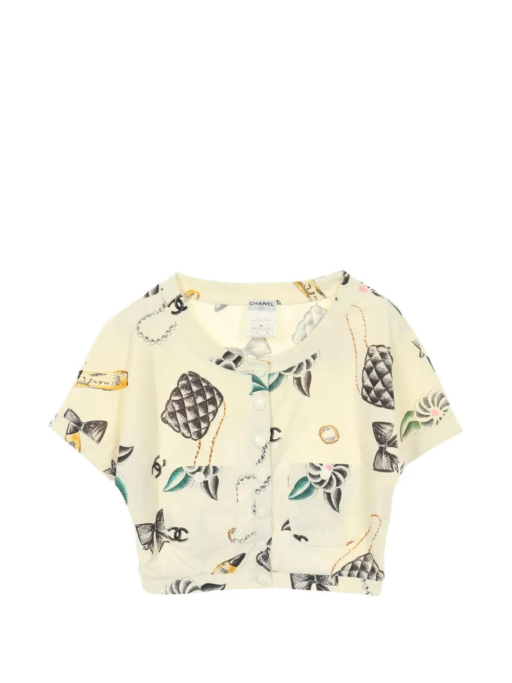 CHANEL Pre-Owned 1986-1988 Coco Mark buttoned shirt - Toni neutri