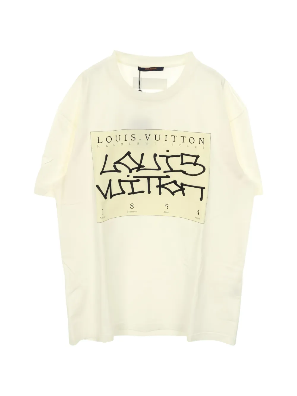 Louis Vuitton Pre-Owned 2020s logo-embroidered T-shirt - Toni neutri