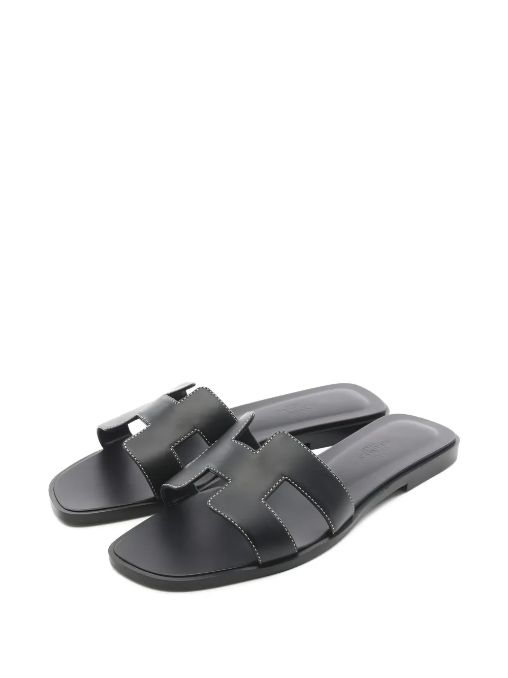 Hermès Pre-Owned 2020s box calf mules sandals - Nero
