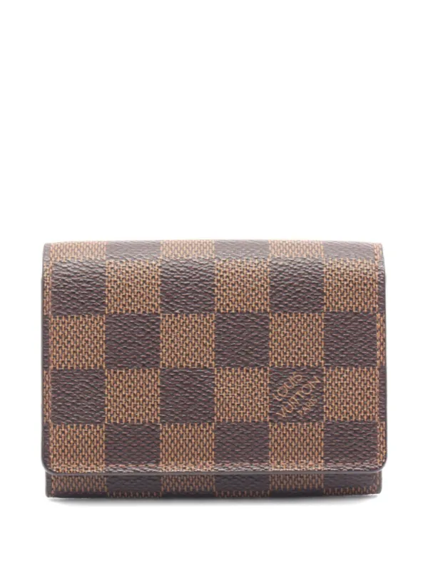 Louis Vuitton Pre-owned 2014 Damier Ebene Canvas Wallet in Brown