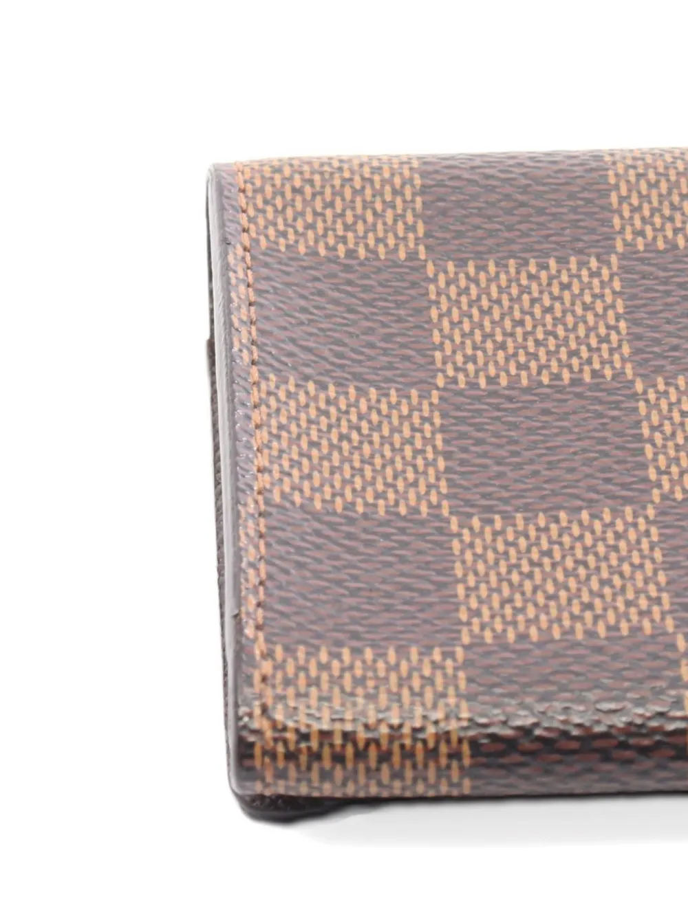 Louis Vuitton Pre-owned 2014 Damier Ebene Canvas Wallet in Brown, view 3