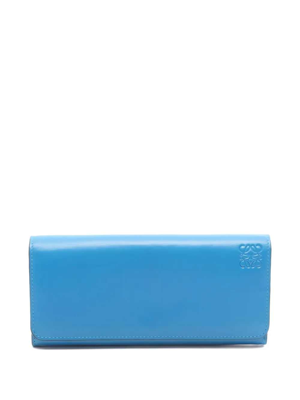 Pre-owned Loewe 2000s Anagram Bi-fold Wallet In Blue
