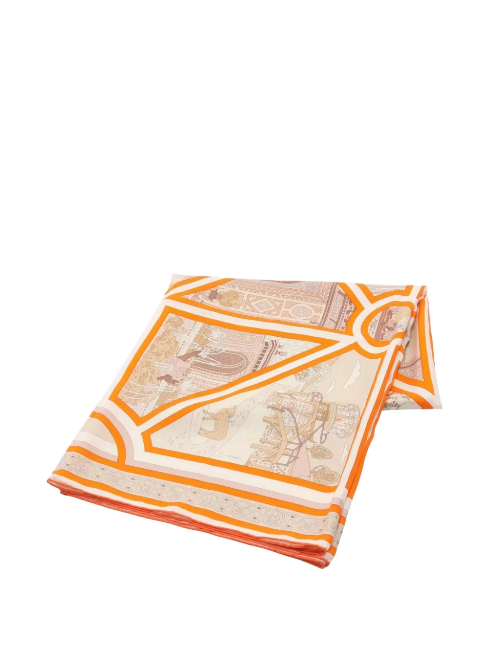 Hermès Pre-Owned Foulard Carréjean Carres 140 Flanerie a Versailles anni 2010 - Toni neutri