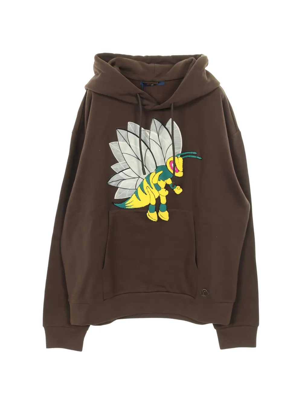 Louis Vuitton Pre-Owned 2020s bee-patch pullover hoodie - Marrone