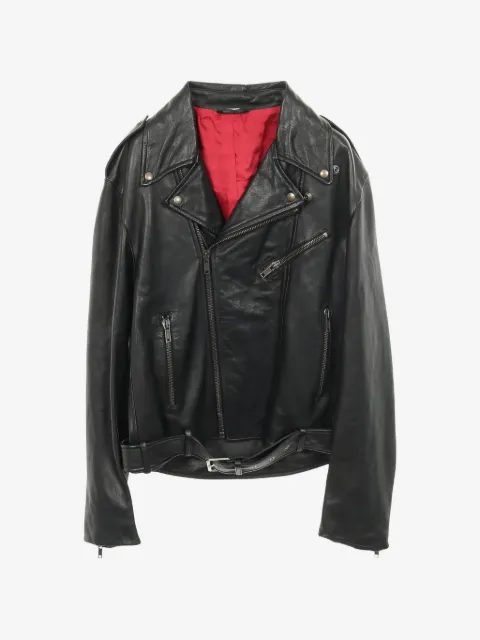 Gucci Pre-Owned zipped leather jacket