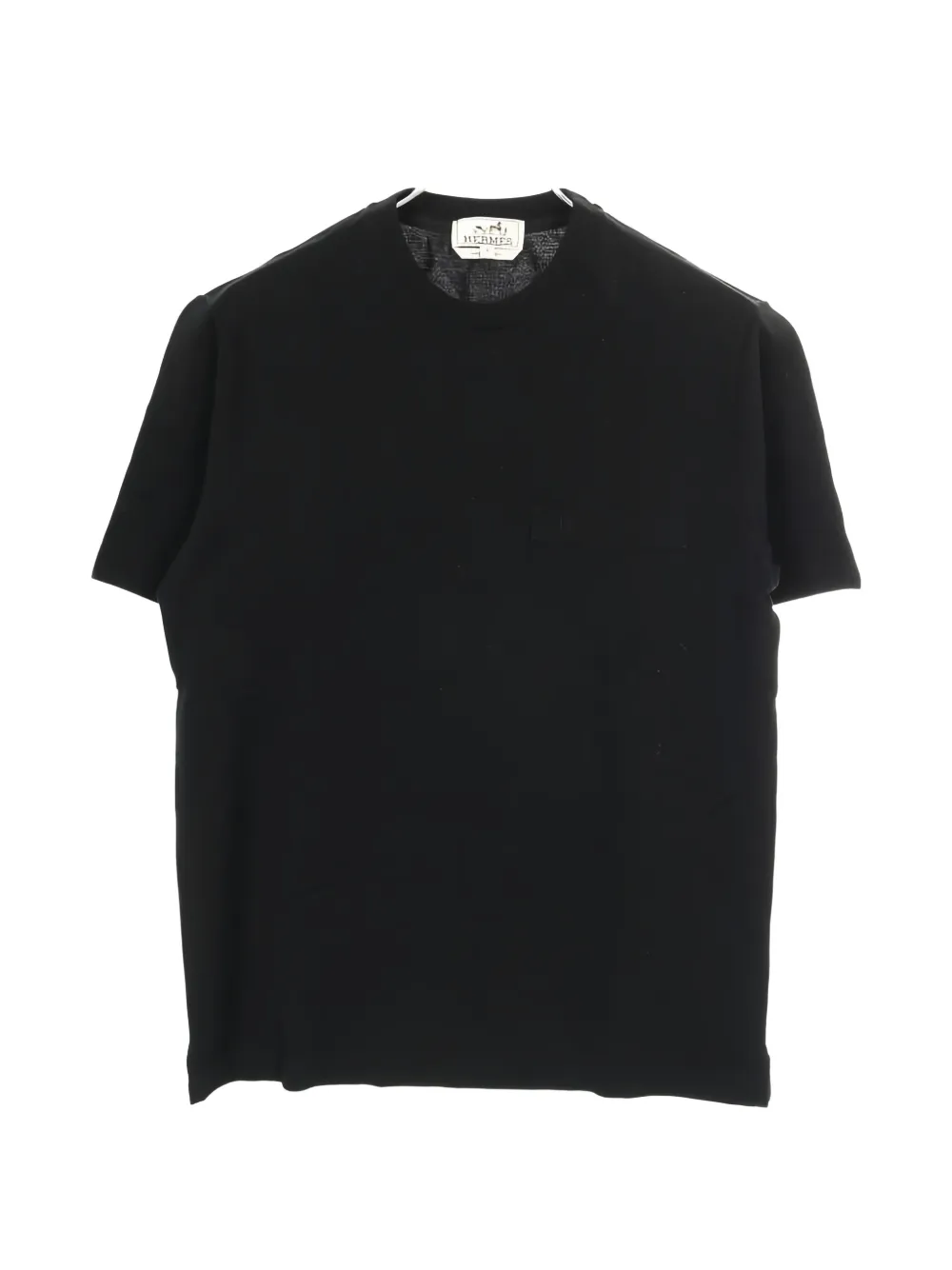 Hermès Pre-Owned 2010s embroidery pocket T-shirt - Nero