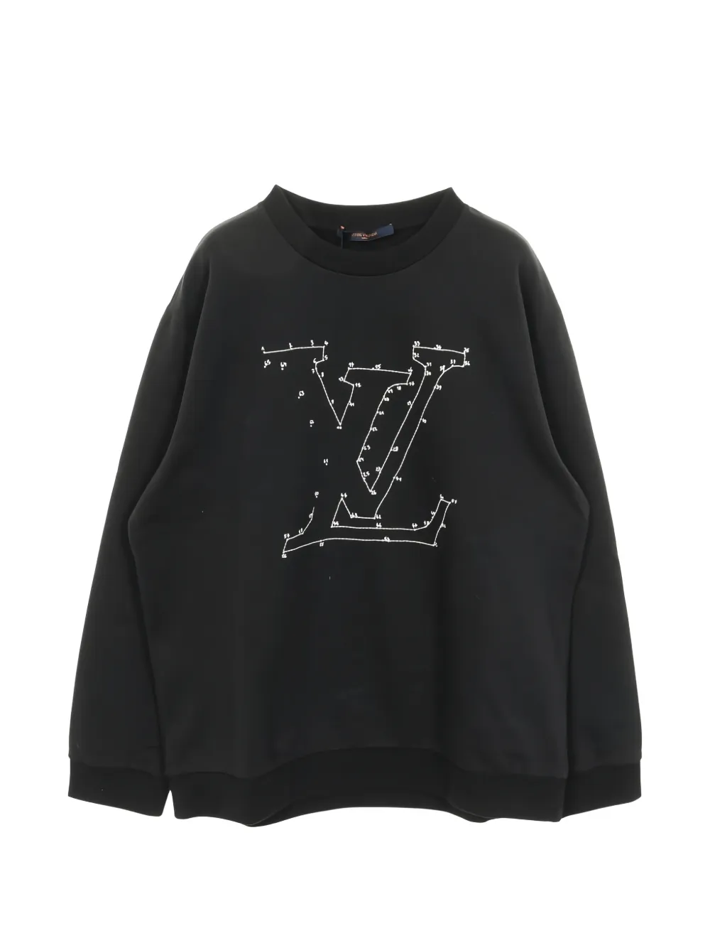 Louis Vuitton Pre-Owned 2010s logo-embroidered sweatshirt - Nero