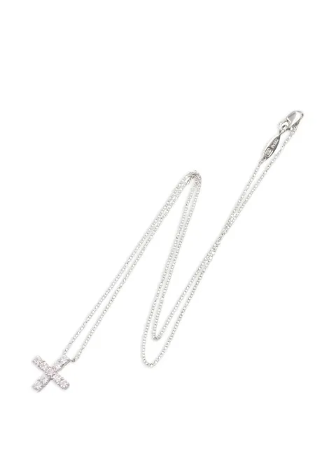 Harry Winston 2010s mini cross-pendant diamond necklace