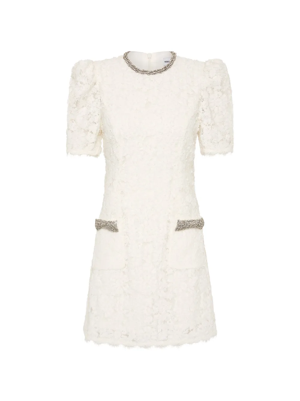Rebecca Vallance Dillon mini-jurk met korte mouwen Wit