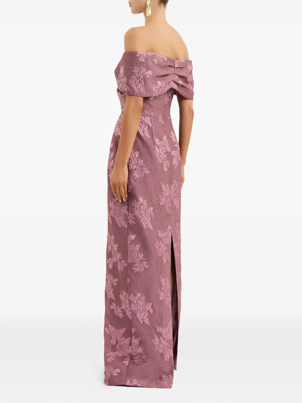 Rebecca Vallance Levinia off-shoulder maxi-jurk met bloemenprint Roze