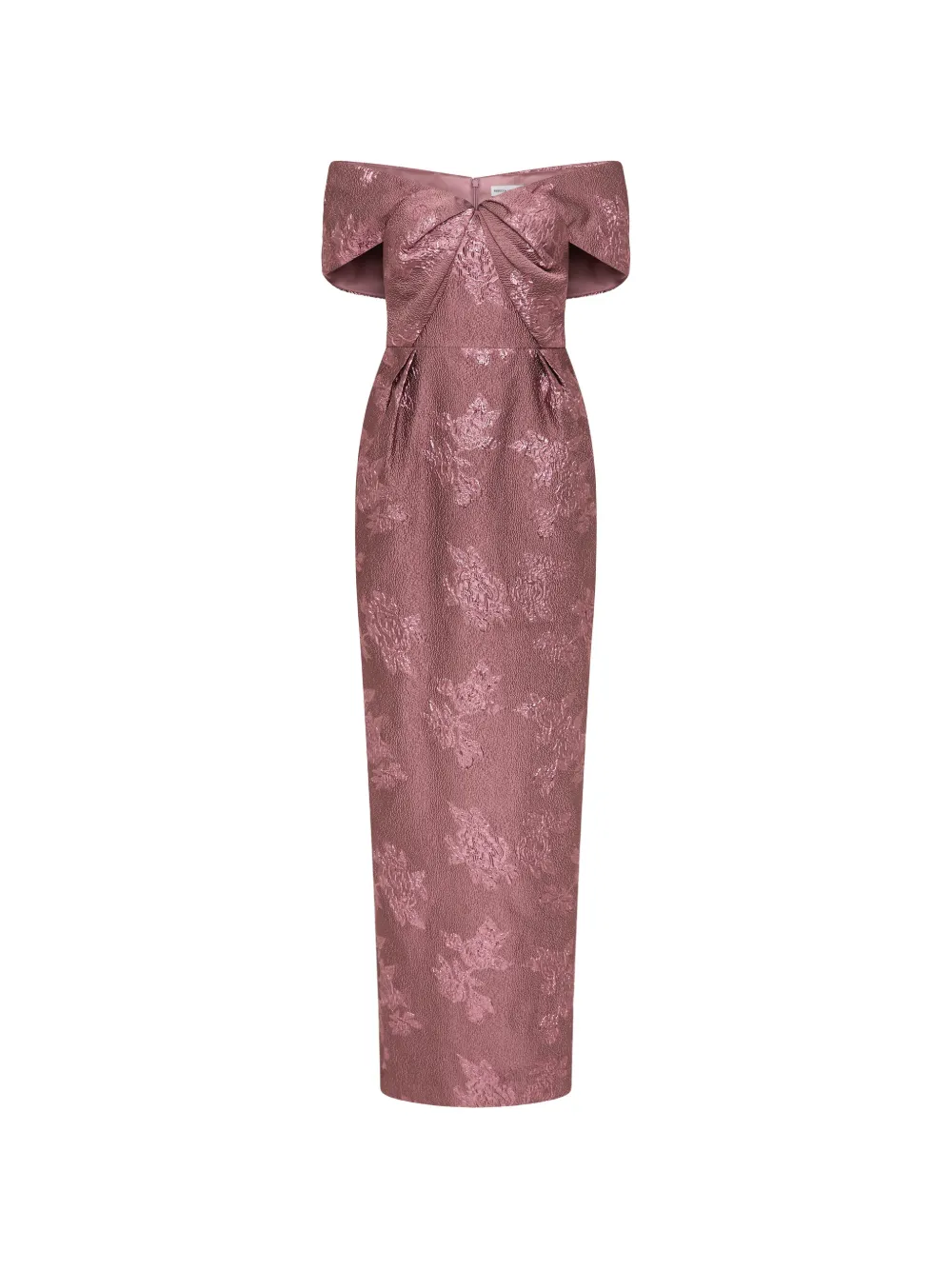 Rebecca Vallance Abito lungo a fiori Levinia con spalle scoperte - Rosa