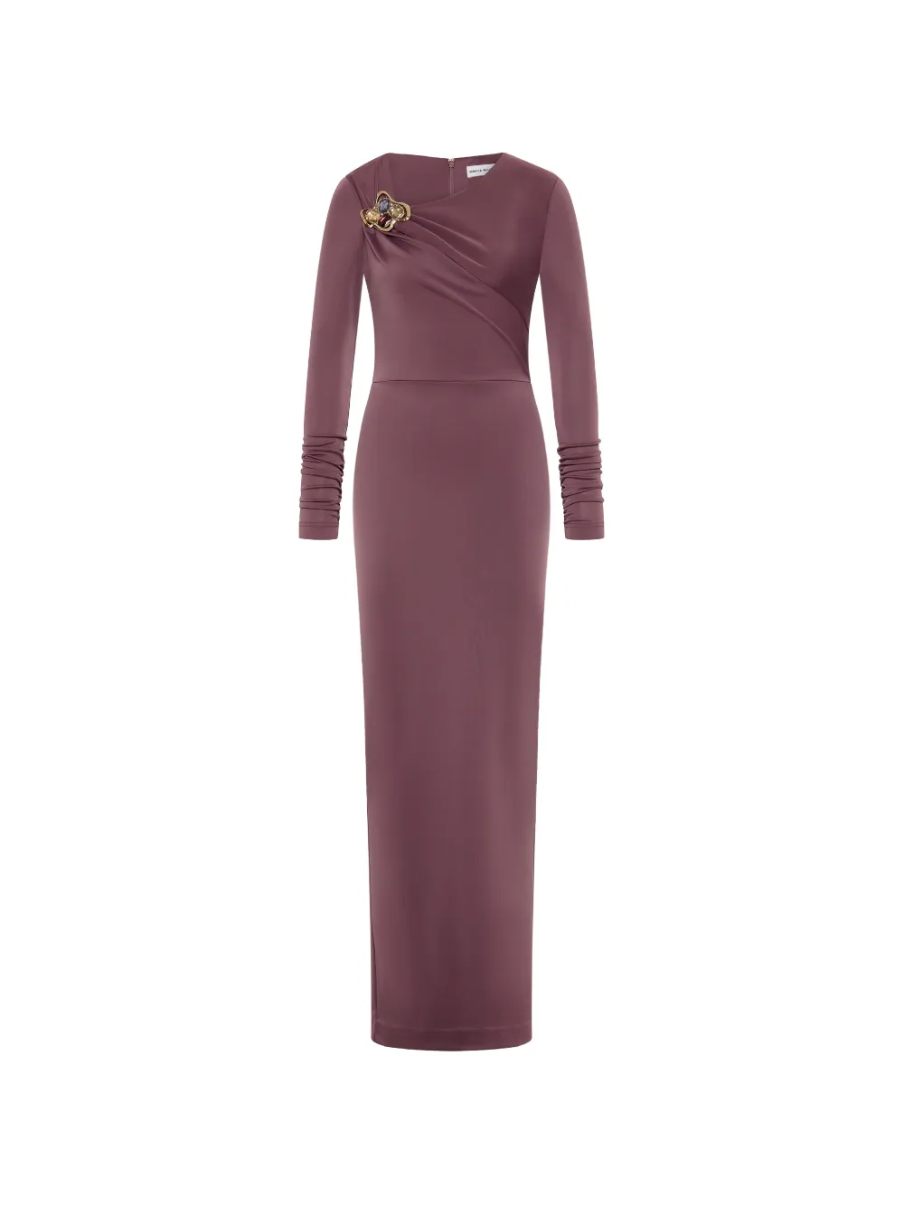 Rebecca Vallance Abito lungo con spilla - Viola