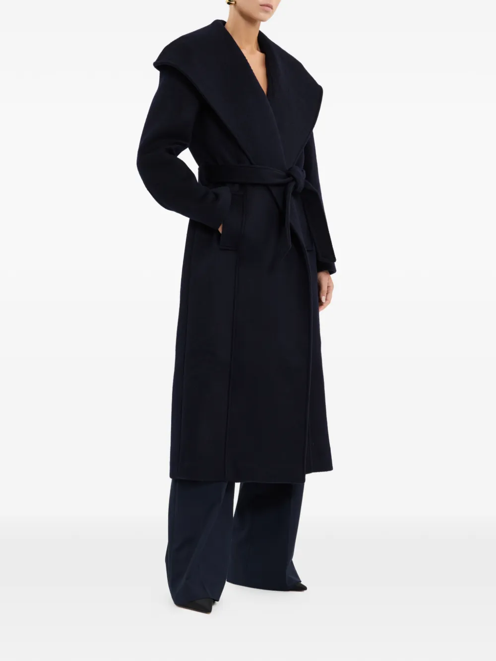 Rebecca Vallance Bower wollen jas met ceintuur Blauw