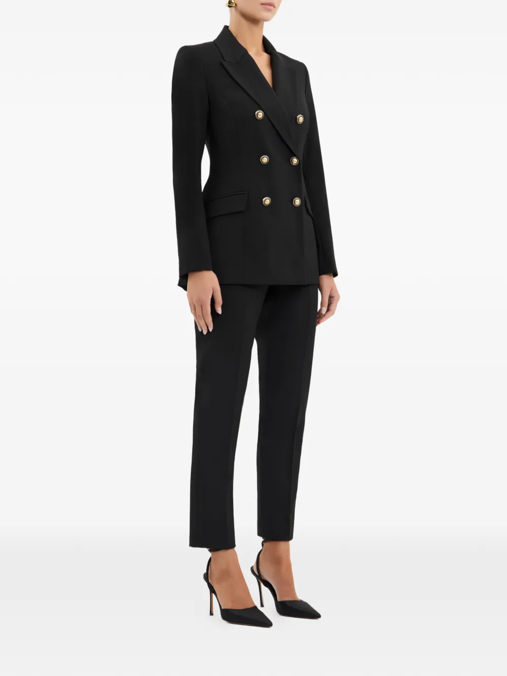 Rebecca Vallance Millicent blazer met dubbele rij knopen Zwart