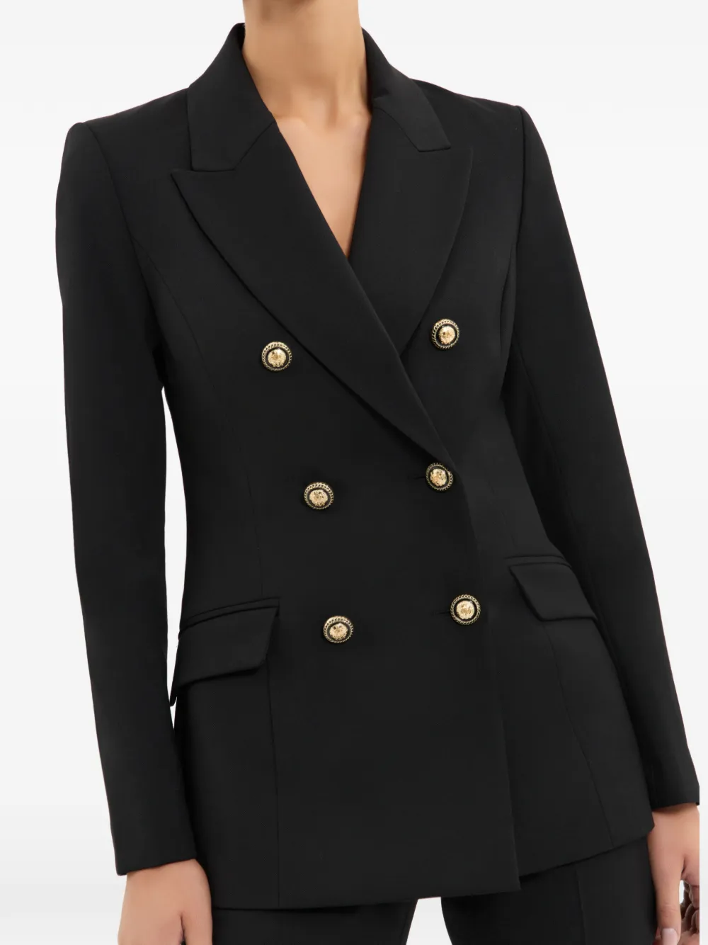 Rebecca Vallance Millicent blazer met dubbele rij knopen Zwart