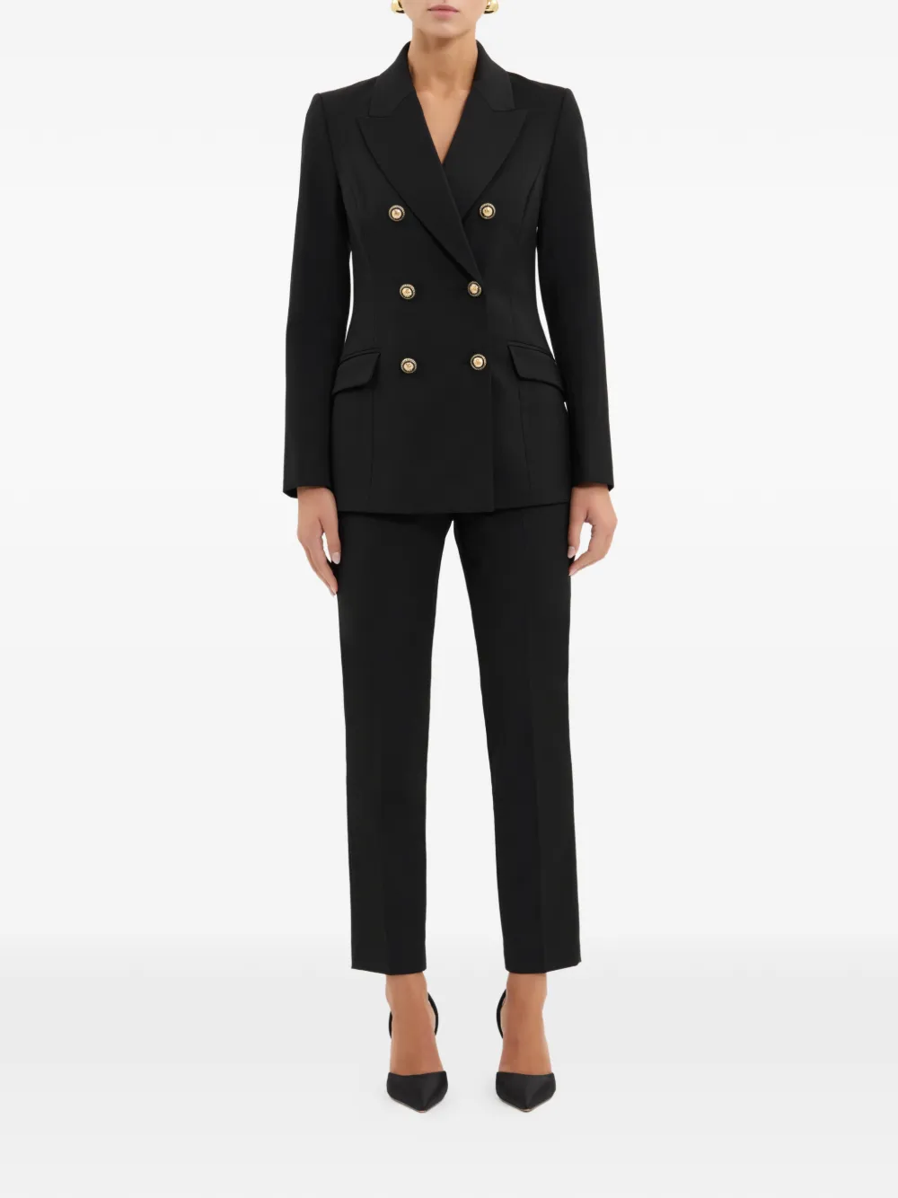 Rebecca Vallance Millicent blazer met dubbele rij knopen Zwart