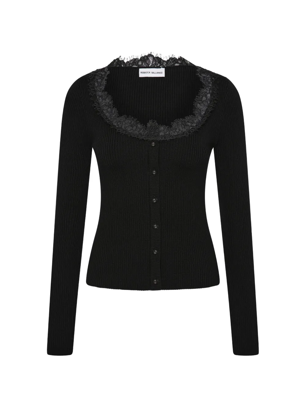 Rebecca Vallance Cardigan Verity con dettagli in pizzo - Nero