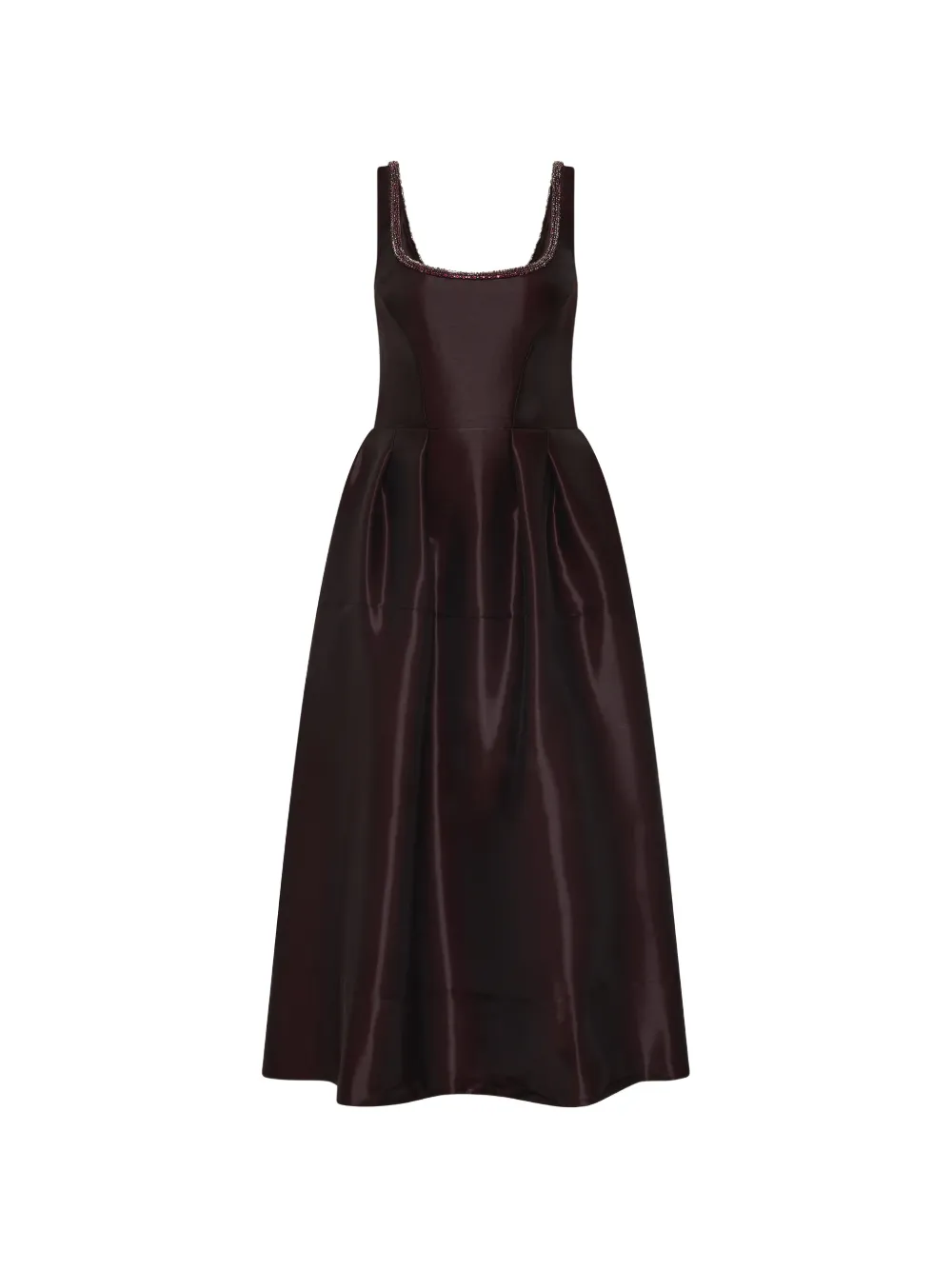 Rebecca Vallance Abito midi Lourdes con perline - Rosso