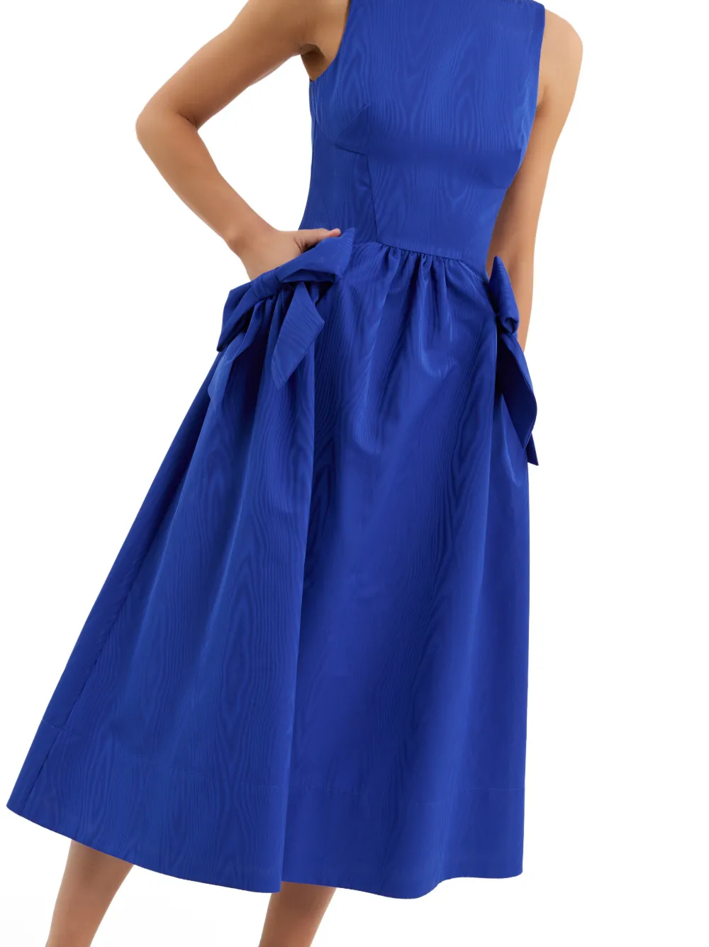 Teles Bow-Embellished Midi Dress