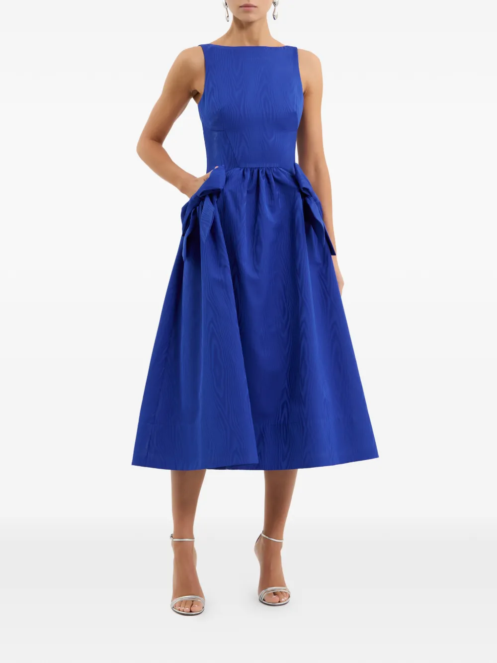 Teles Bow-Embellished Midi Dress