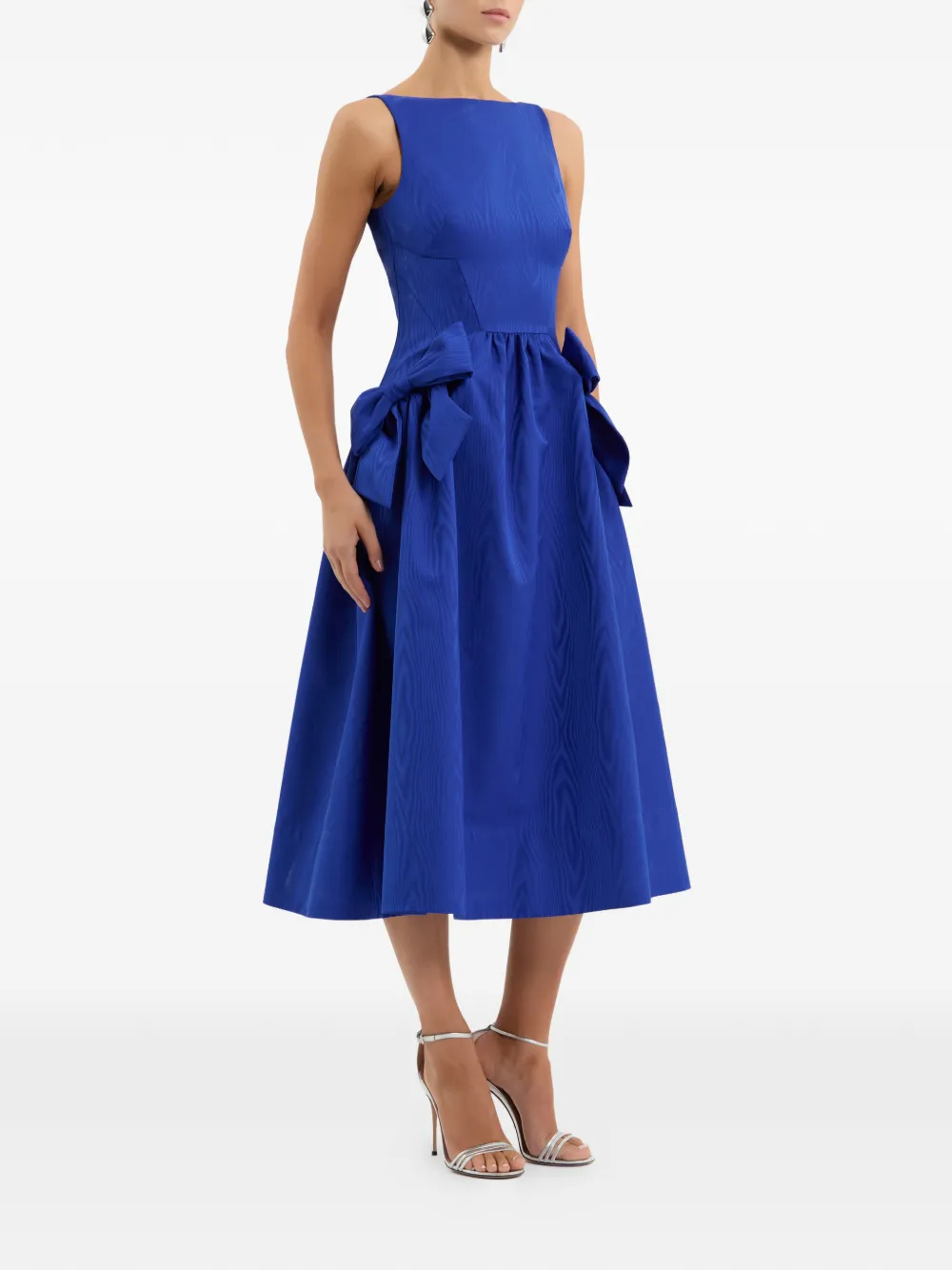Teles Bow-Embellished Midi Dress