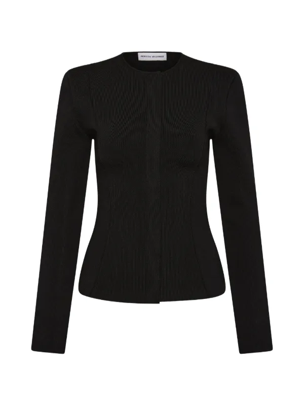 Rebecca Vallance Perach Knit Jacket in Black