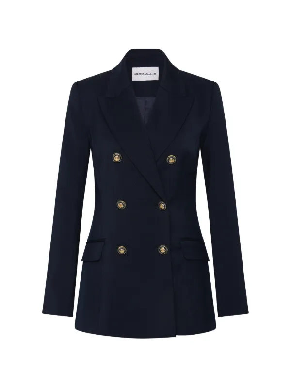 Rebecca Vallance Emerson Double-breasted Blazer in Blue