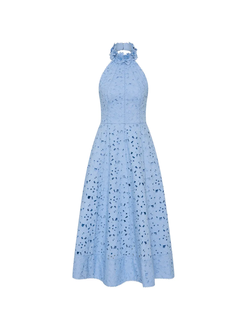 Rebecca Vallance Abito midi con scollo all'americana - Blu
