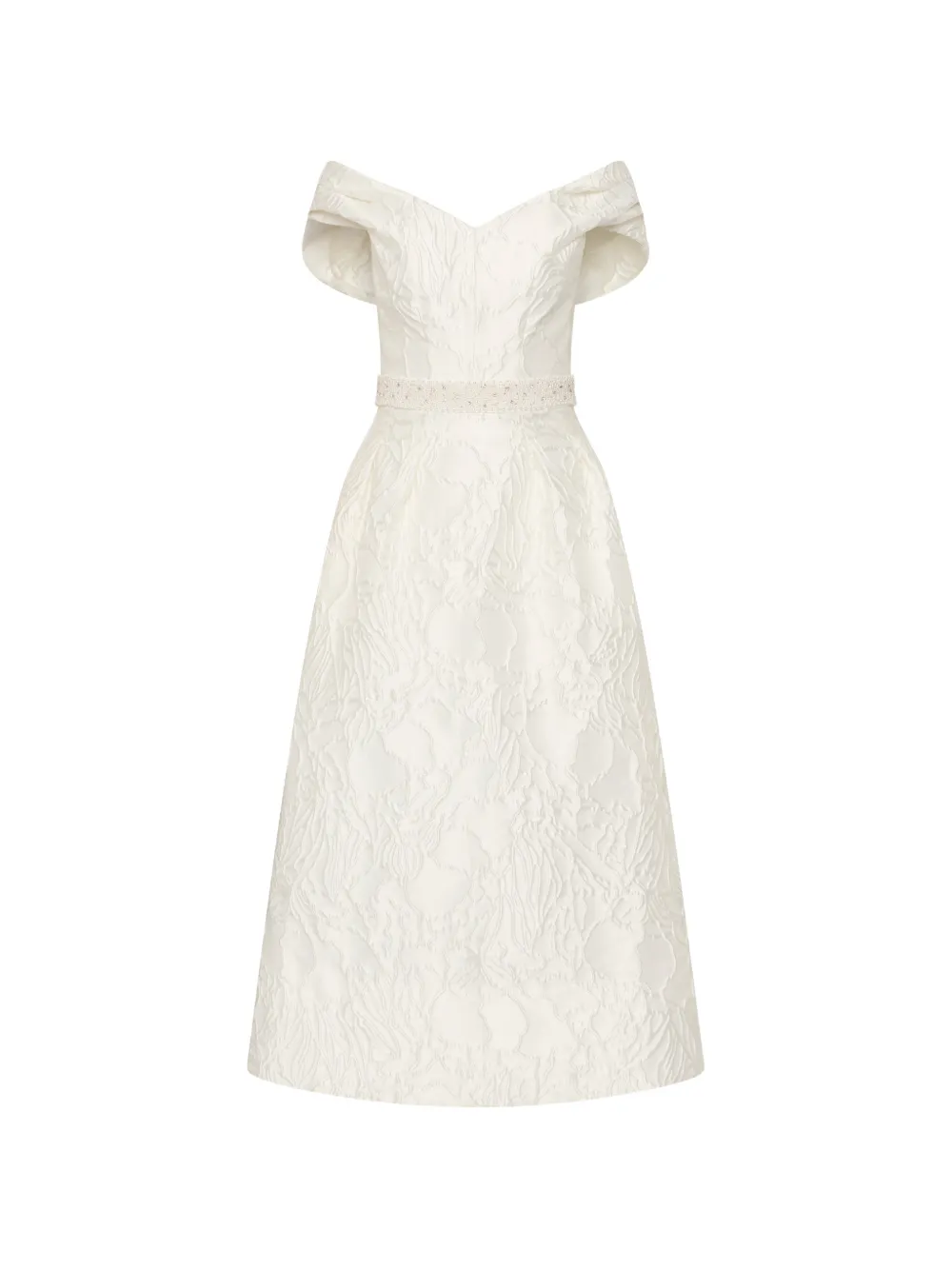 Rebecca Vallance Abito midi Winslet con spalle scoperte - Toni neutri