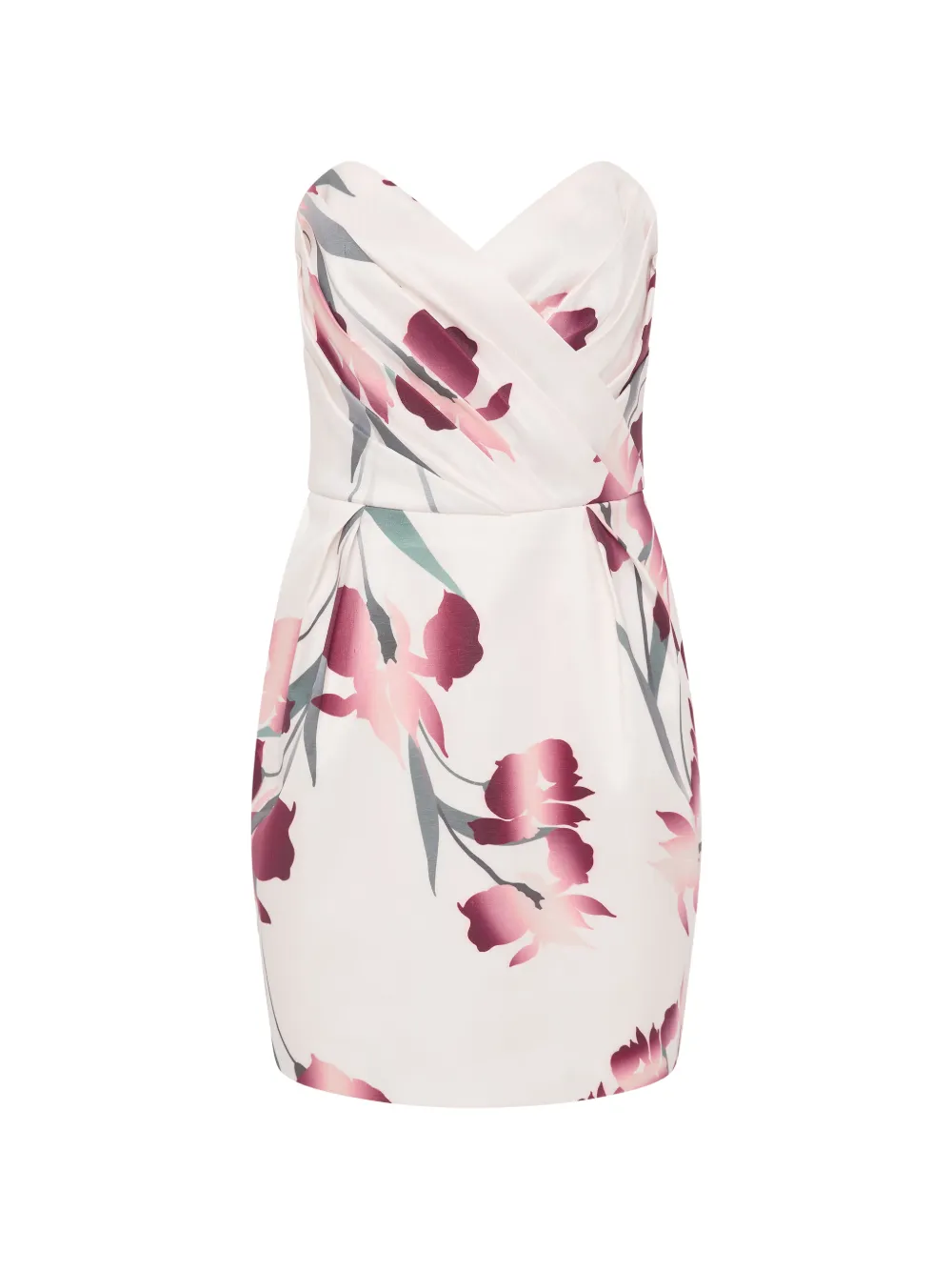 Rebecca Vallance Linnea floral strapless mini dress - Neutrals