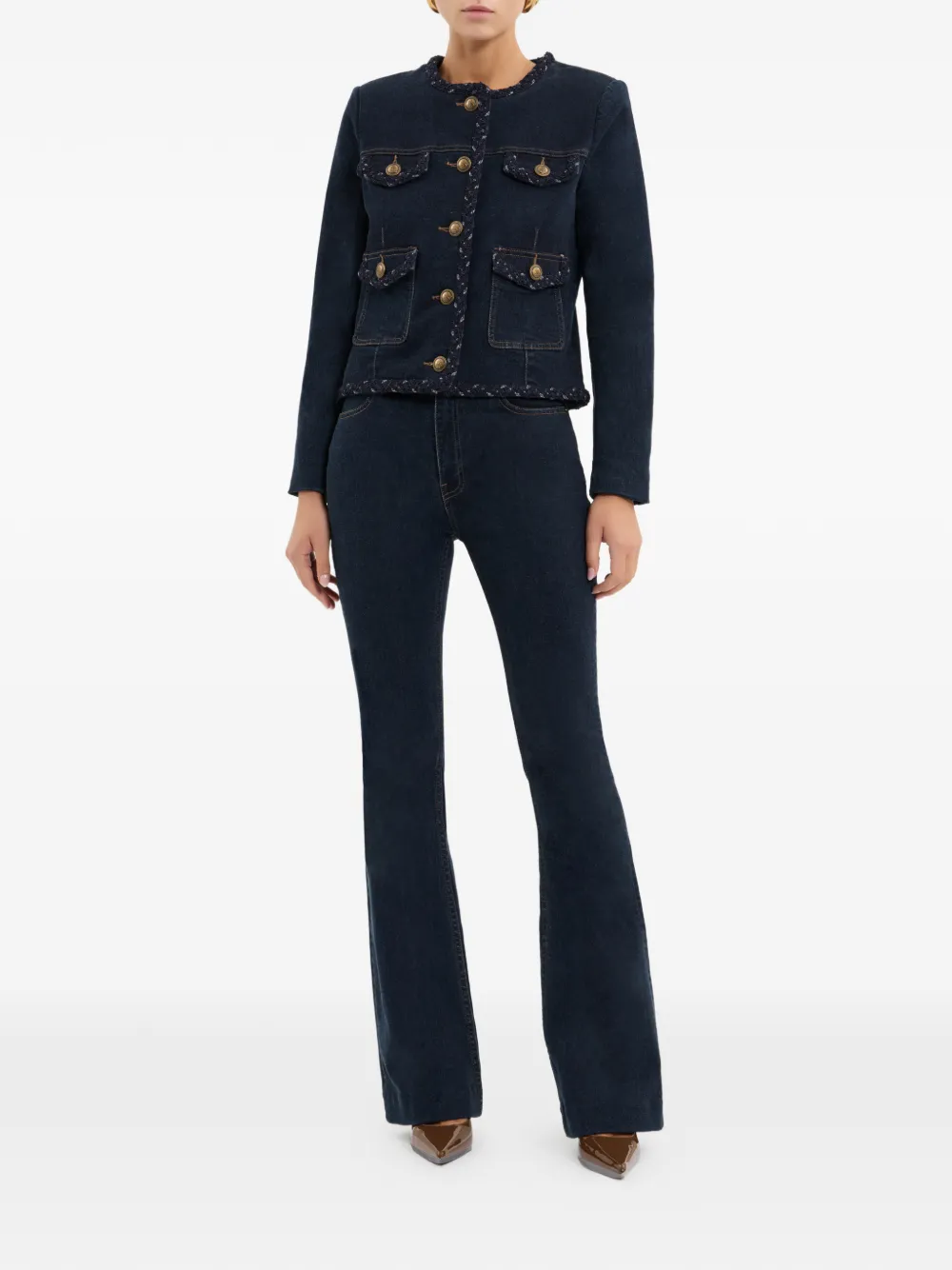  Rebecca Vallance Buttoned Kairo Jacket - Blue 
