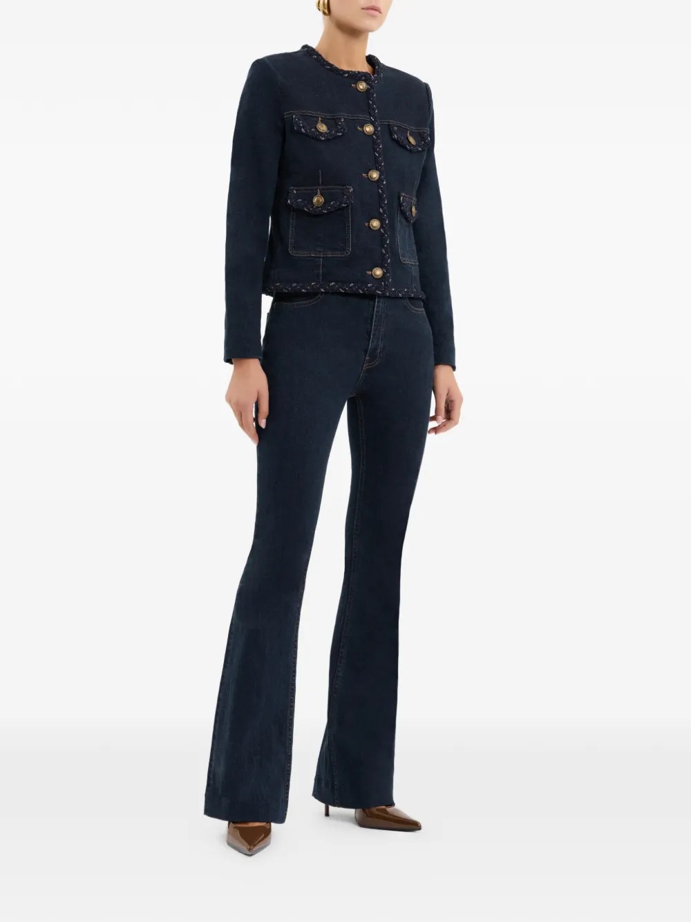  Rebecca Vallance Buttoned Kairo Jacket - Blue 