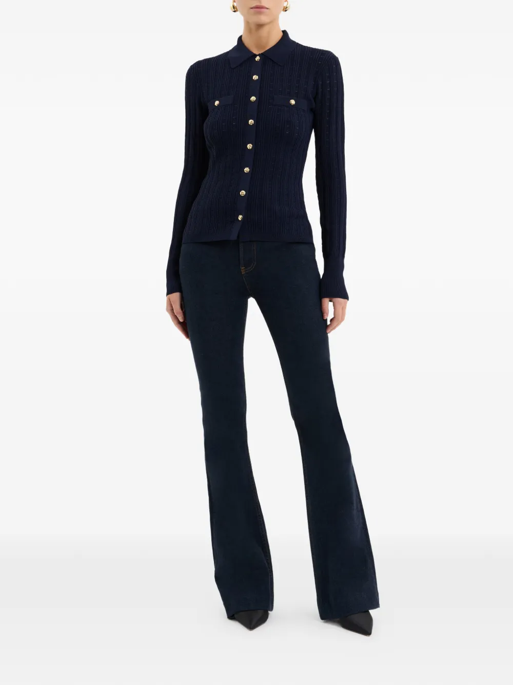 Rebecca Vallance Natalie vest verfraaid met knopen Blauw