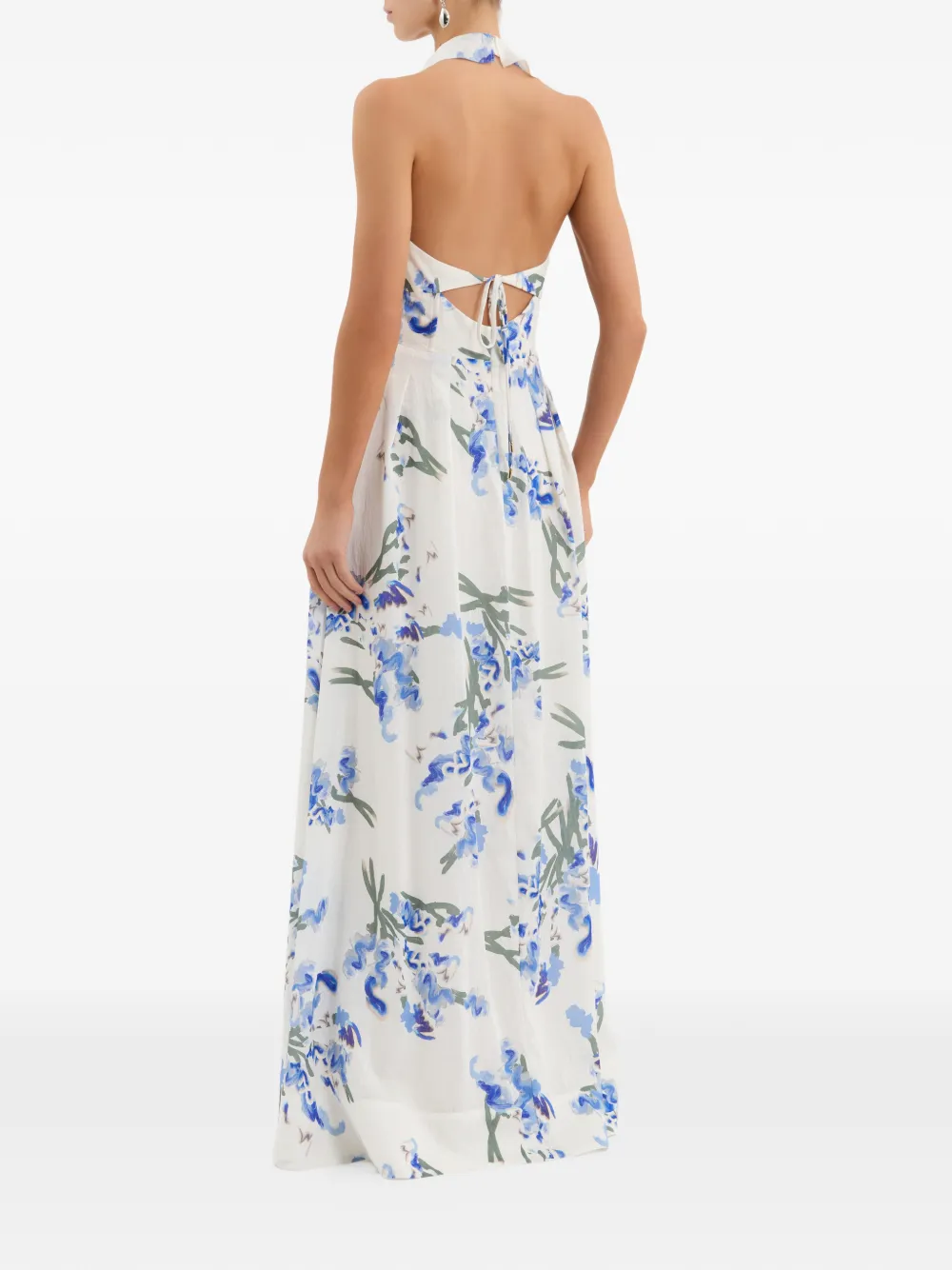 Rebecca Vallance Bluebell Meadow maxi-jurk met bloemenprint Wit