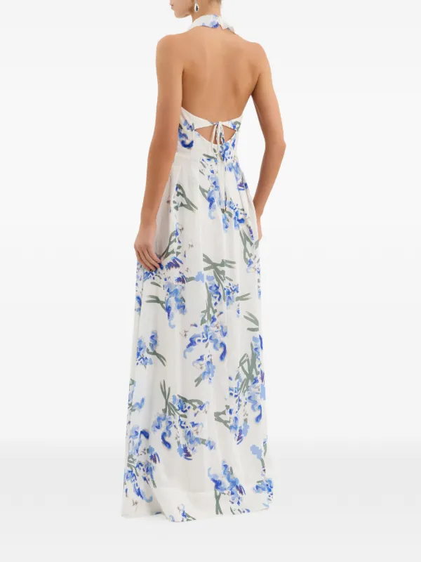 crochet open back maxi dress Pink Crochet Top Maxi Dress With Open Back and Frayed Hem