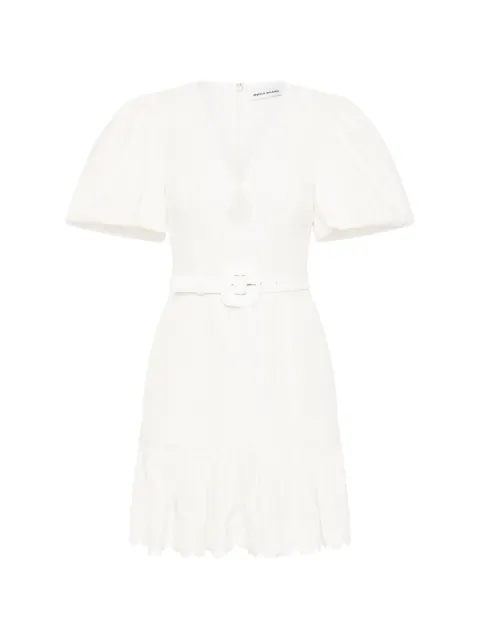 Rebecca Vallance robe courte ceinturée Kahlia à manches bouffantes