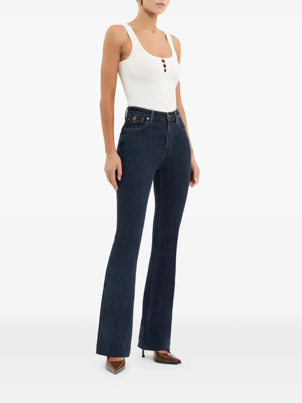  Rebecca Vallance Gisele Flared Trousers - Blue 
