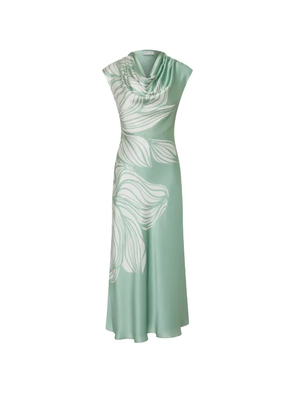 rebecca vallance green dress Lalisa floral-print Midi | christmas meal dress